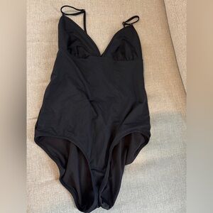 Athleta womens Black one piece swimsuit